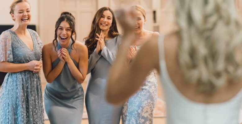 bride and bridesmaids – Endicott Estate Wedding